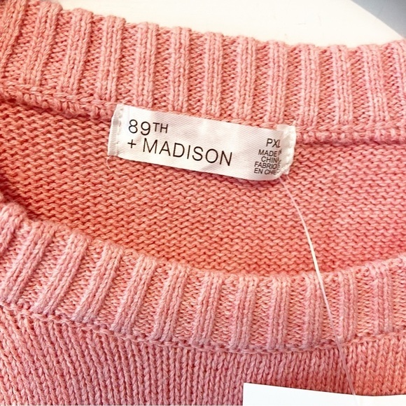 NWTs 89th & Madison | Pink English Garden Melange Sweater Size PXL - Picture 3 of 8